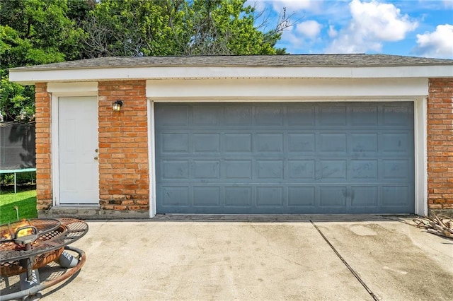 3540 Silver Maple Ct, New Orleans, LA 70131 - garage featuring a trampoline