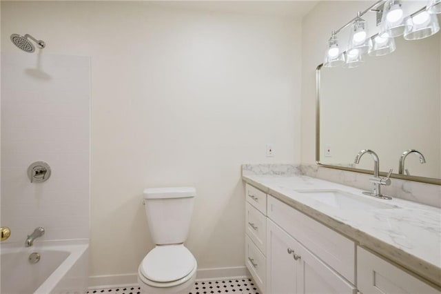 2511 St Charles Ave Unit 302, New Orleans, LA 70130 - full bath featuring vanity, washtub / shower combination, and tile patterned flooring