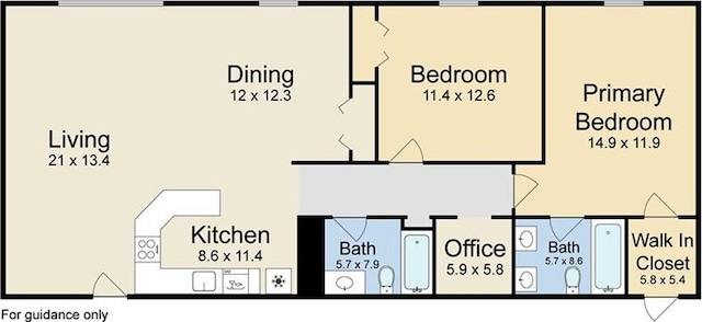 2511 St Charles Ave Unit 302, New Orleans, LA 70130 - view of home floor plan
