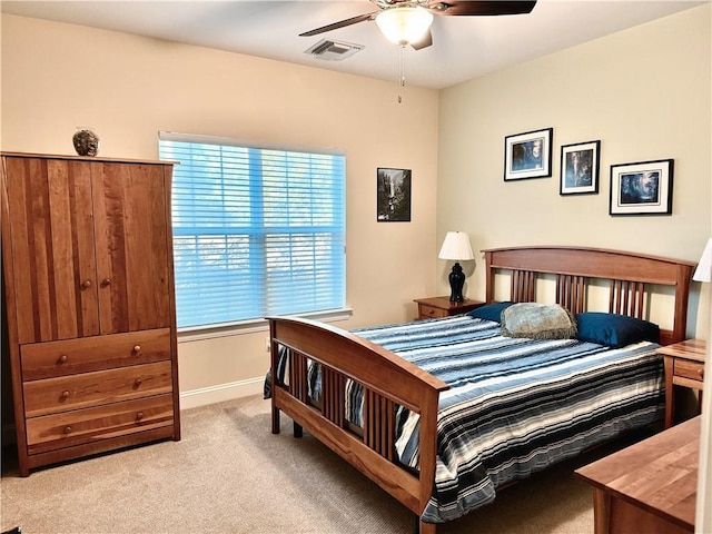 89 Catalpa Trce, Covington, LA 70433 - bedroom with light carpet and a ceiling fan