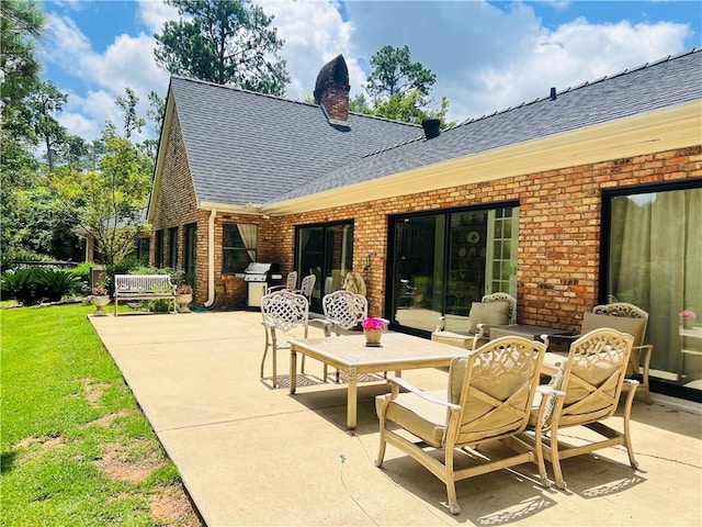 14 Riverbend Ln, Covington, LA 70433 - view of patio / terrace with a grill and outdoor dining area