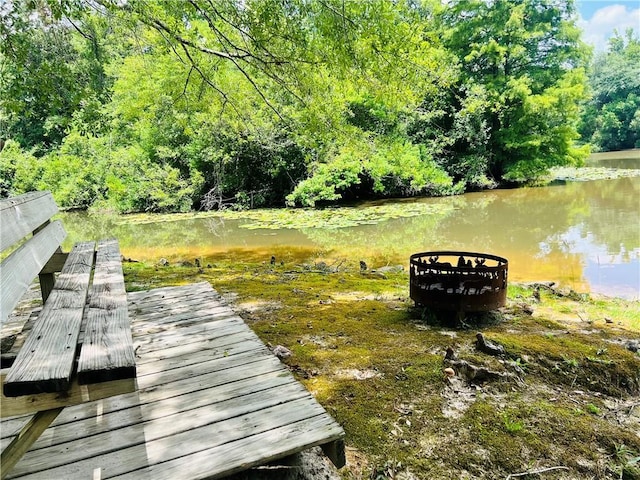 14 Riverbend Ln, Covington, LA 70433 - dock with a water view and a forest view
