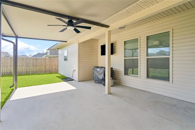 386 Knollwood Ln, Slidell, LA 70458 - view of patio featuring ceiling fan