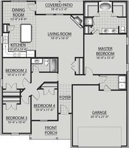 386 Knollwood Ln, Slidell, LA 70458 - view of home floor plan