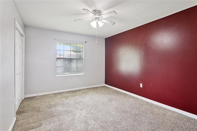 4046 Riviera Dr, Slidell, LA 70458 - unfurnished bedroom featuring carpet floors, a closet, and a ceiling fan
