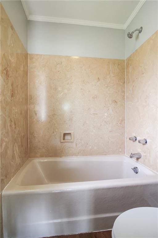 2137 Carmel Valley Dr, La Place, LA 70068 - bathroom featuring ornamental molding and a bath