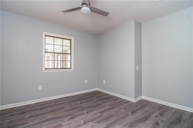 2137 Carmel Valley Dr, La Place, LA 70068 - empty room with dark wood-style flooring and a ceiling fan