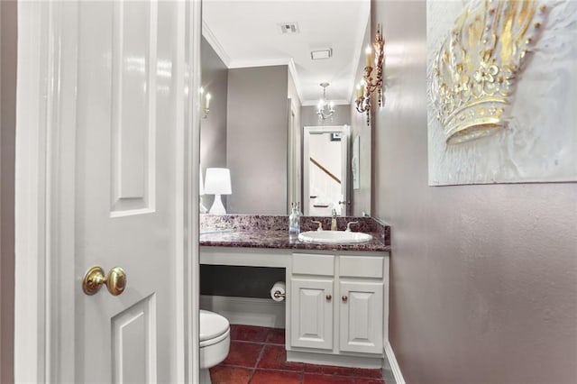 1230 Antonine St, New Orleans, LA 70115 - bathroom with vanity, crown molding, and tile patterned flooring