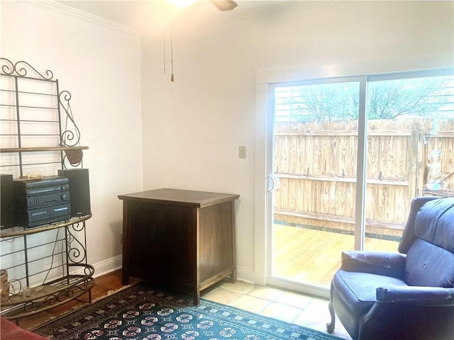 704 General Pershing St Unit 704, New Orleans, LA 70115 - living area featuring tile patterned flooring and ornamental molding