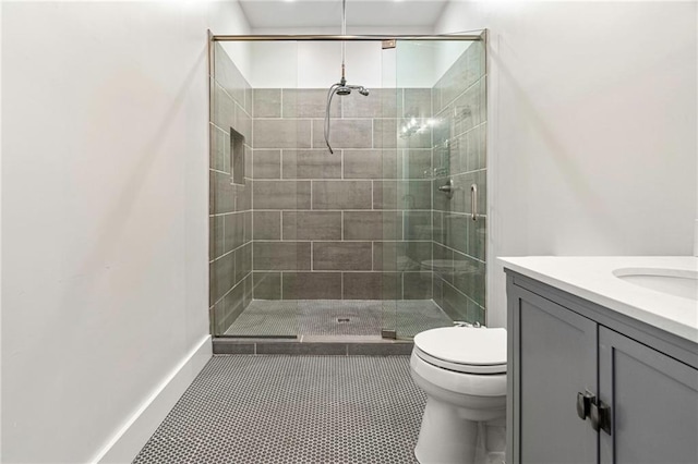 349 Vallette St, New Orleans, LA 70114 - full bath featuring vanity, a shower stall, and tile patterned flooring