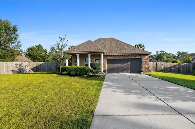 42467 Harlan Pl, Ponchatoula, LA 70454 - view of front of property featuring an attached garage, concrete driveway, roof with shingles, and brick siding