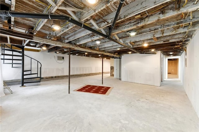 1815 S White St, New Orleans, LA 70125 - unfinished basement with stairway
