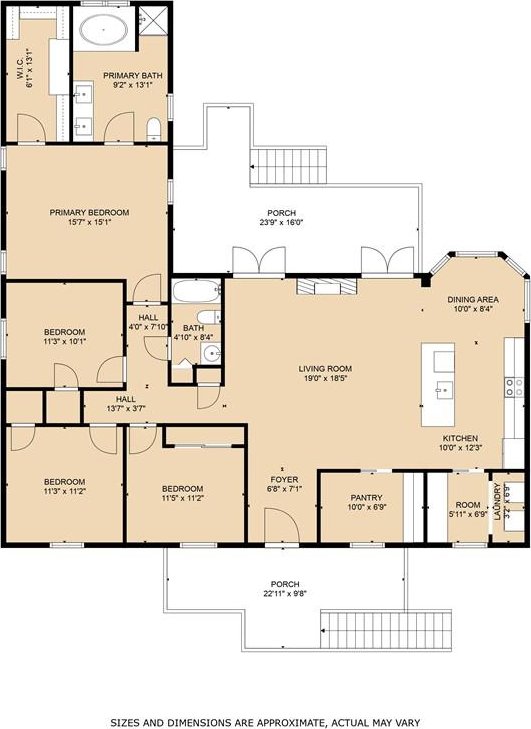 4320 Alba Rd, New Orleans, LA 70129 - view of floor plan / room layout