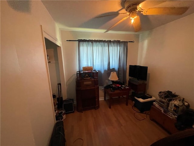 2305 26th St, Kenner, LA 70062 - bedroom with wood finished floors and a ceiling fan