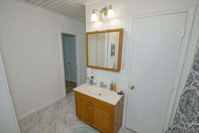 11283 Ronald Reagan Hwy, Covington, LA 70433 - full bath with vanity and marble look tile flooring