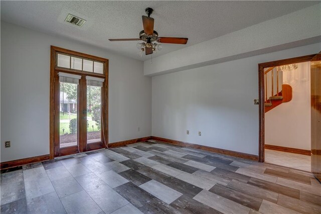 119 Gondrella Dr, Belle Chasse, LA 70037 - unfurnished room with ceiling fan and a textured ceiling
