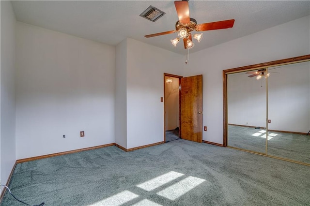 119 Gondrella Dr, Belle Chasse, LA 70037 - unfurnished bedroom with carpet flooring, a closet, and ceiling fan