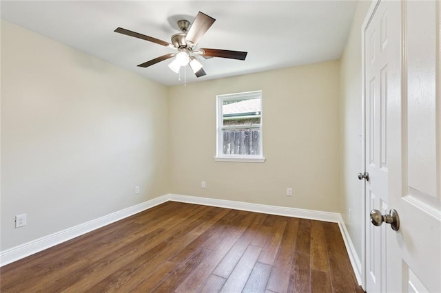 4742 Virgilian St, New Orleans, LA 70126 - empty room featuring wood-type flooring and a ceiling fan