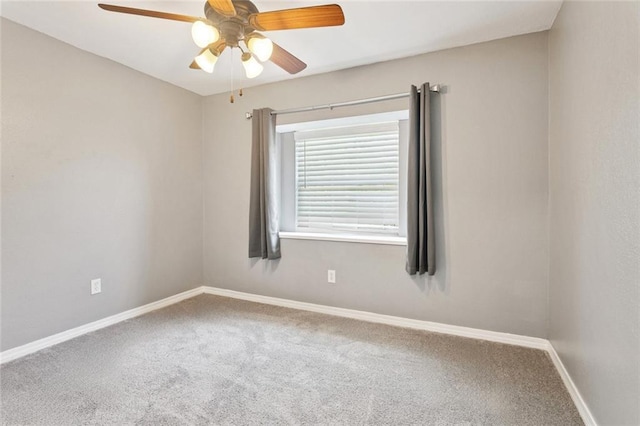 128 Hollow Rock Ct, Slidell, LA 70461 - carpeted empty room featuring baseboards and ceiling fan