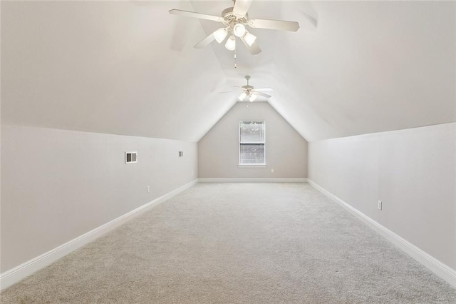 319 Red Maple Dr, Mandeville, LA 70448 - bonus room featuring carpet flooring, a ceiling fan, and lofted ceiling