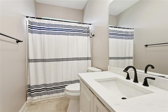 319 Red Maple Dr, Mandeville, LA 70448 - full bath featuring vanity, tile patterned flooring, and a shower with shower curtain