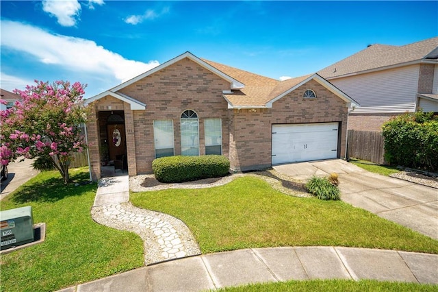 157 Barnes Ct, Gretna, LA 70056 - view of front of property featuring brick siding, a garage, and concrete driveway