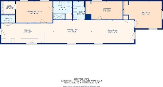 1431 Port St, New Orleans, LA 70117 - view of home floor plan