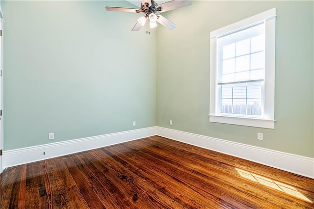 2546 Onzaga St, New Orleans, LA 70119 - spare room featuring healthy amount of natural light, ceiling fan, and dark wood finished floors