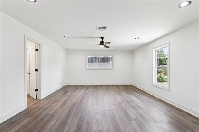 12 Fairlane Dr, Metairie, LA 70003 - spare room with wood finished floors, recessed lighting, and ceiling fan