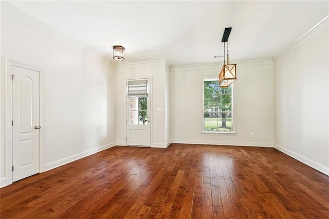 217 Sap Berry Dr, Madisonville, LA 70447 - empty room with crown molding and dark wood-style floors