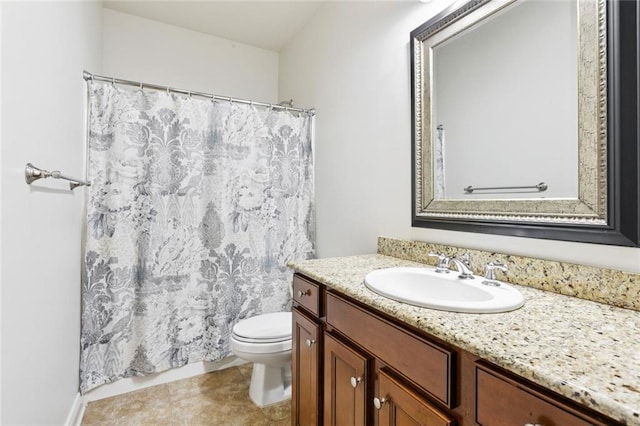 217 Sap Berry Dr, Madisonville, LA 70447 - full bath with vanity, curtained shower, and tile patterned floors