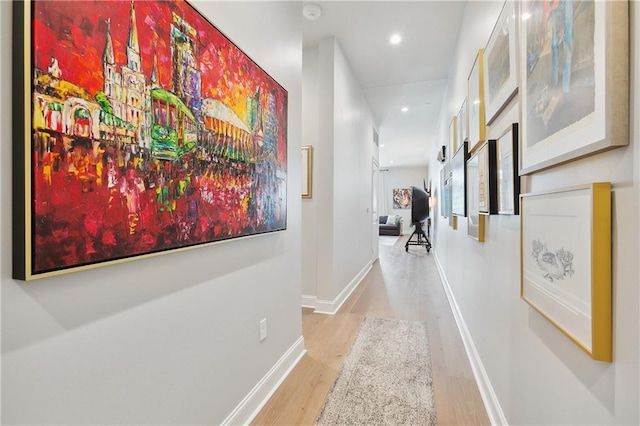 731 St Charles Ave Unit 310, New Orleans, LA 70130 - corridor featuring wood finished floors and recessed lighting