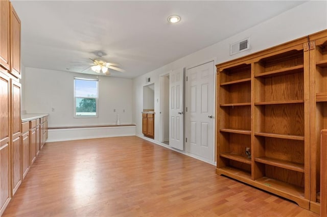 805 Ave A, Marrero, LA 70072 - unfurnished living room with light wood-style floors and a ceiling fan