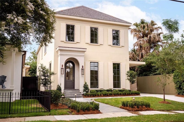 209 Avenue E Ave E, Metairie, LA 70005 - view of front facade featuring stucco siding and a shingled roof
