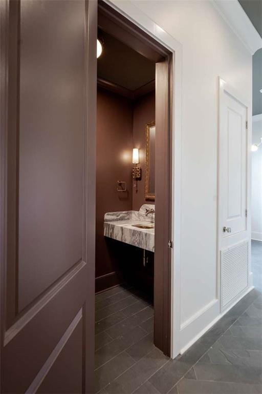 209 Avenue E Ave E, Metairie, LA 70005 - hall with dark tile patterned flooring