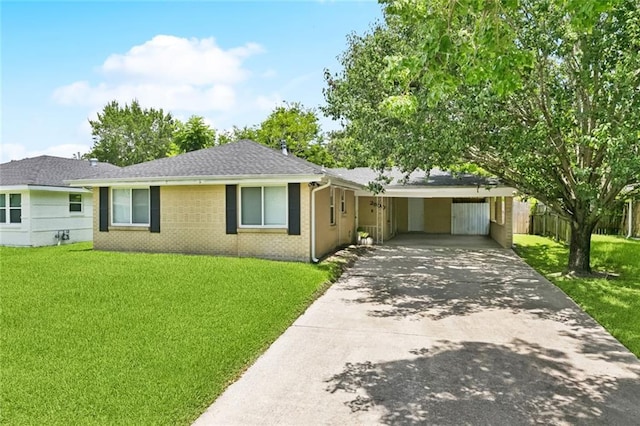 2900 Somerset Dr, New Orleans, LA 70131 - single story home with concrete driveway, an attached carport, and brick siding