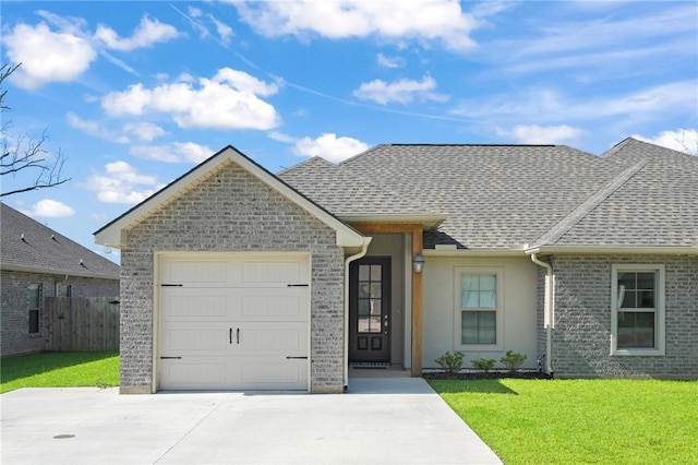 12464 Morgan Creek Ln Unit A, Hammond, LA 70403 - view of front of house with driveway, a garage, roof with shingles, and brick siding