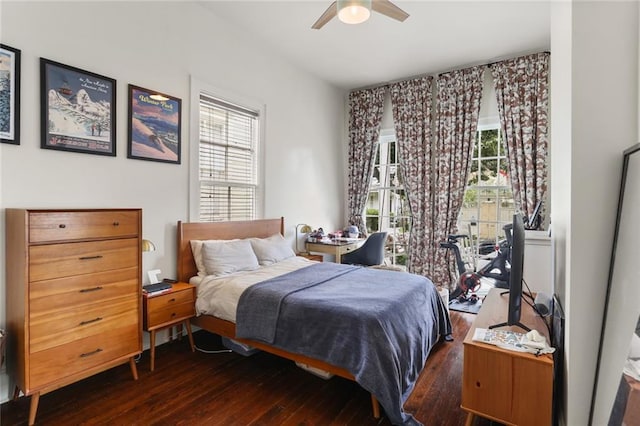 1123 Cadiz St, New Orleans, LA 70115 - bedroom featuring wood-type flooring and ceiling fan