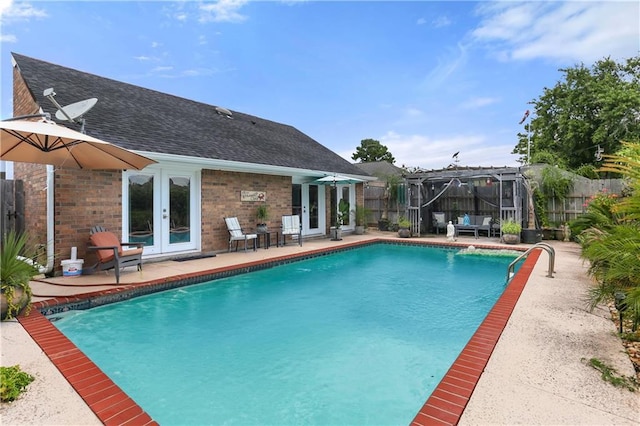 159 Valerie St, River Ridge, LA 70123 - view of pool with french doors and a patio