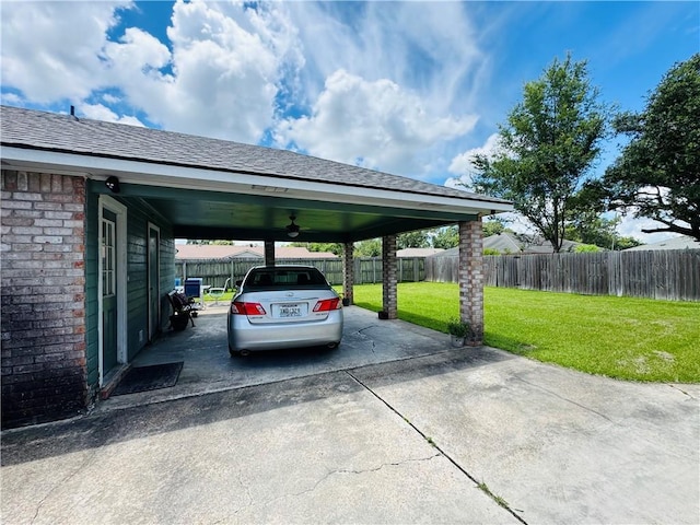 6655 Dalark Dr, Baton Rouge, LA 70812 - view of parking with concrete driveway and a carport