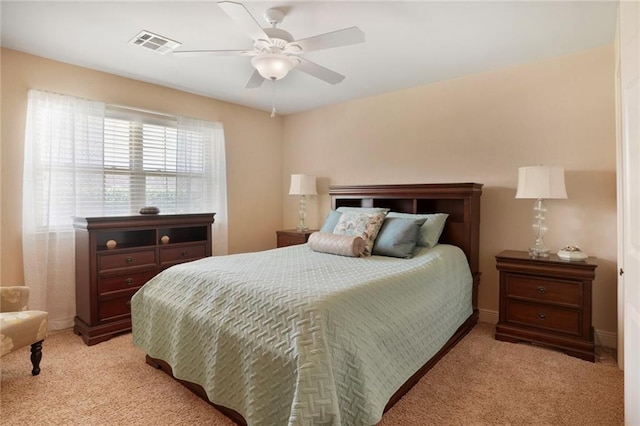 4740 Avron Blvd, Metairie, LA 70006 - bedroom with light carpet and a ceiling fan