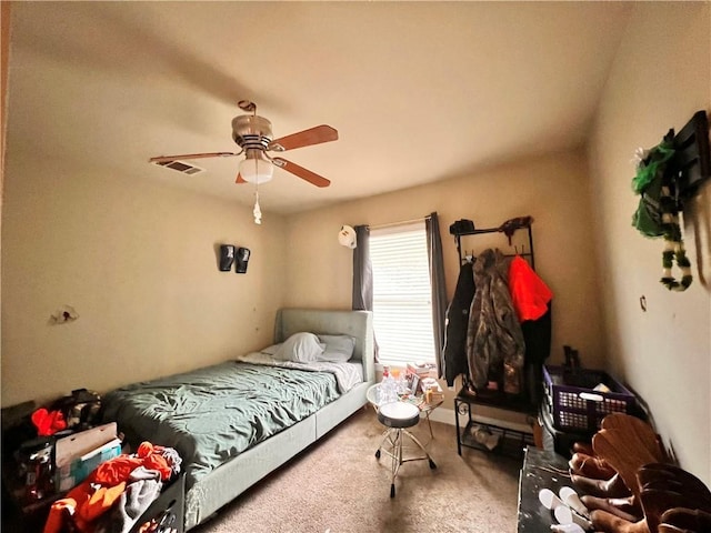 146 Emerald Oaks Dr, Covington, LA 70433 - carpeted bedroom featuring a ceiling fan