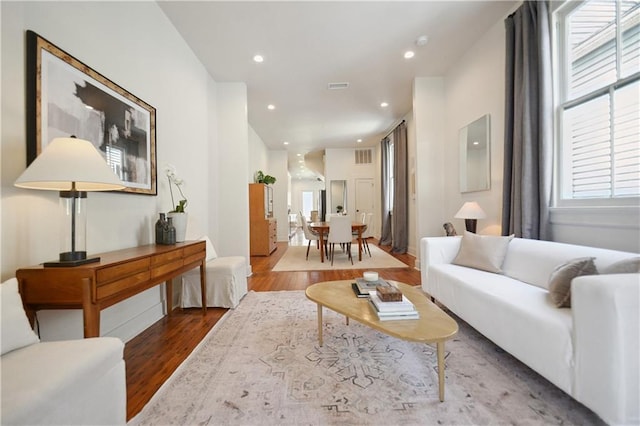 20810 S Scott St, New Orleans, LA 70119 - living room with wood finished floors and recessed lighting