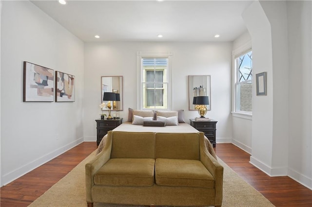 20810 S Scott St, New Orleans, LA 70119 - bedroom featuring dark wood-style flooring and recessed lighting
