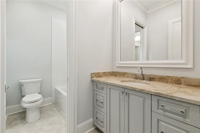 108 Dorrington Blvd, Metairie, LA 70005 - bathroom featuring vanity and crown molding