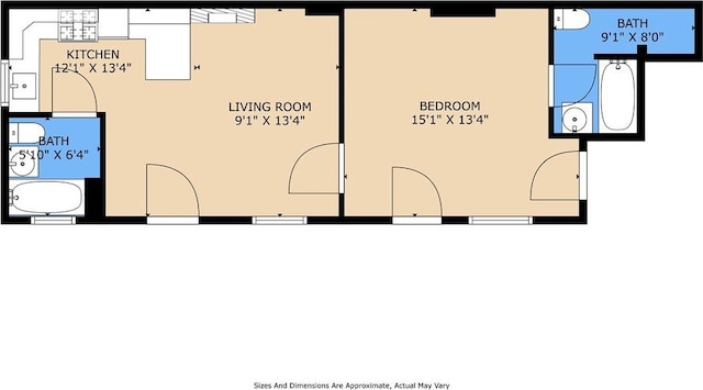 922 Elysian Fields Ave Unit B, New Orleans, LA 70117 - view of property floor plan