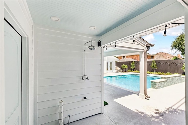 4625 Cleveland Pl, Metairie, LA 70003 - view of swimming pool with a fenced backyard, a patio area, and french doors