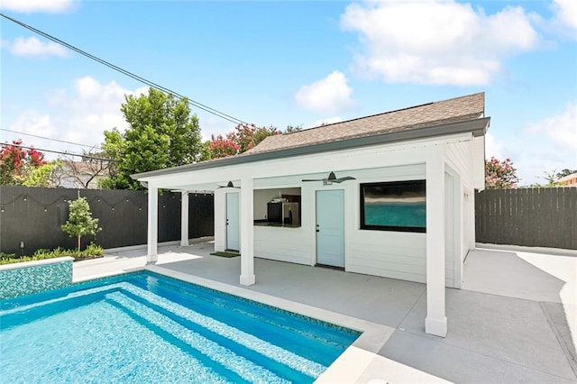 4625 Cleveland Pl, Metairie, LA 70003 - view of swimming pool with a patio area and a fenced backyard