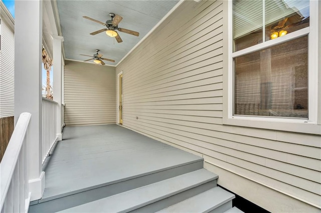 436 S Cortez St, New Orleans, LA 70119 - unfurnished sunroom with a ceiling fan