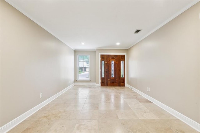4513 Dreyfous Ave, Metairie, LA 70006 - foyer with ornamental molding and recessed lighting